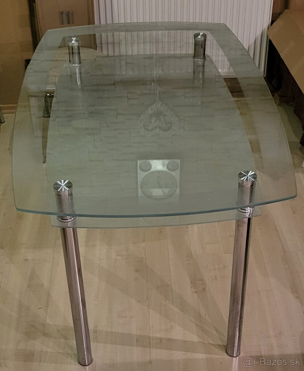 Sklenený jedálenský stôl - 2
