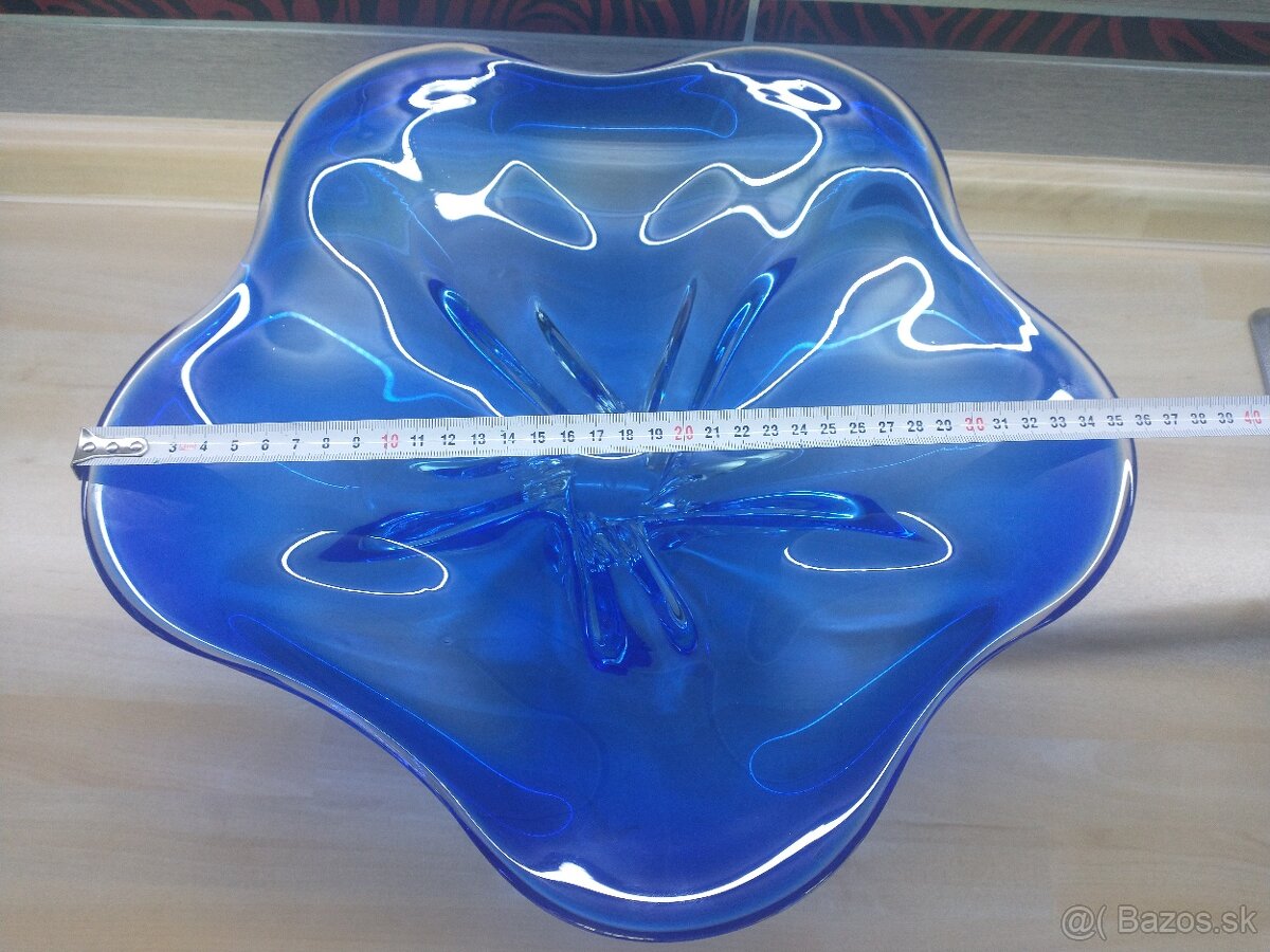 hutné sklo, váza, misa - 2