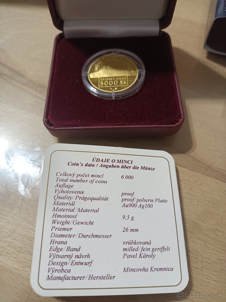 5000Sk zlatá minca - 2