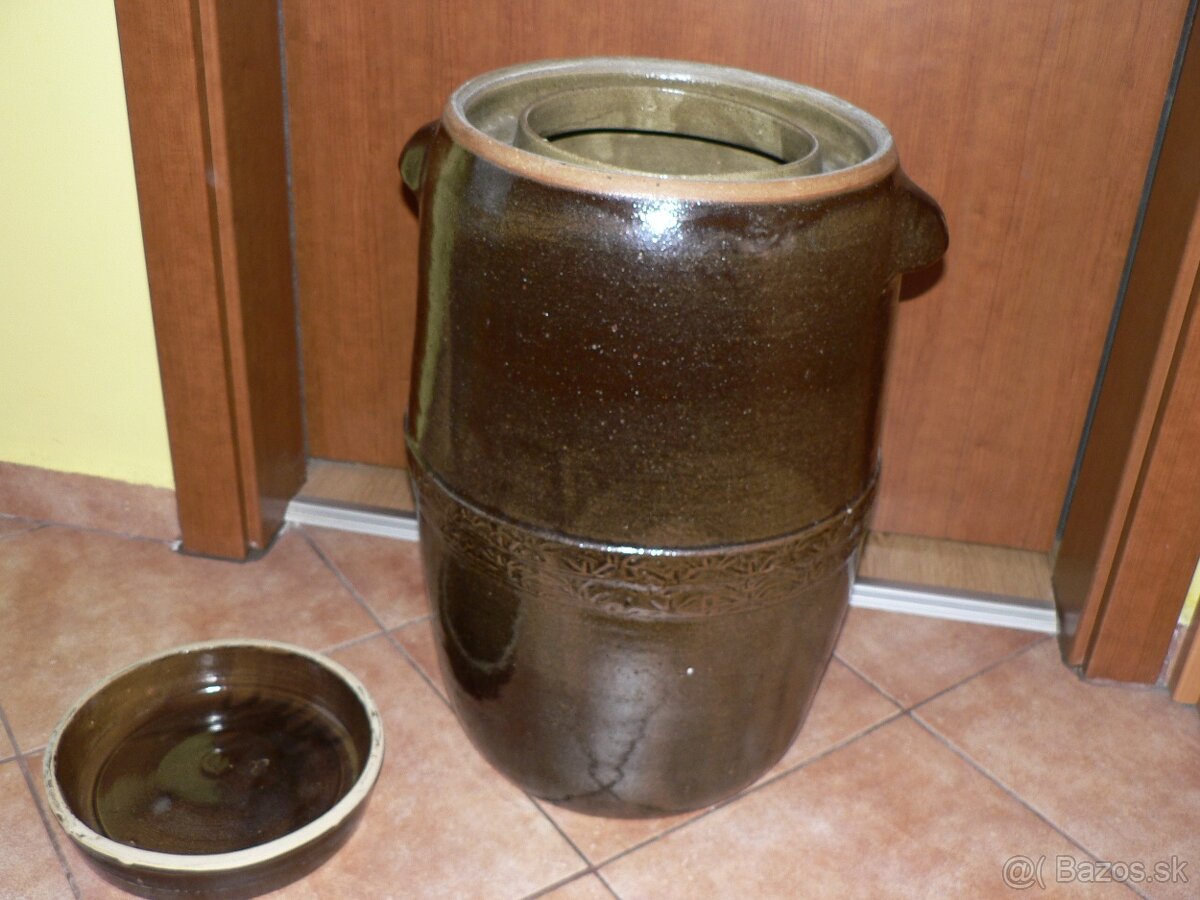 keramický sud na kapustu, objem 27l - 2