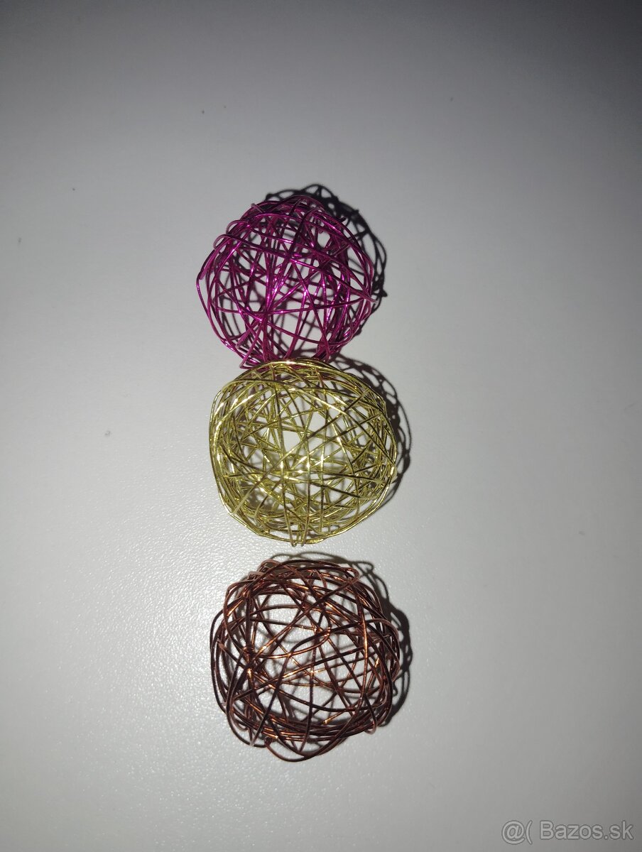 Dekoračné drôtené Guličky pre aranžovanie - 2