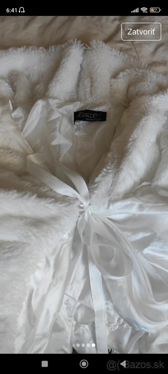 Kožušinkova bundička k šatám. - 2