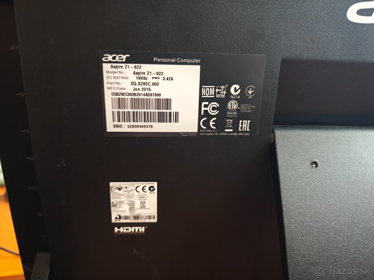 Predam all in one acer aspire z1 -622 - 2