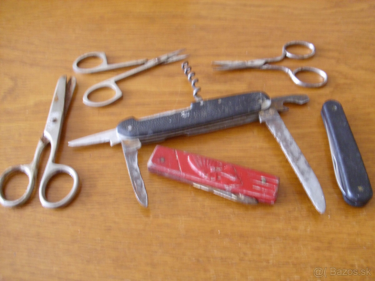 pr.stare nožiky,5ks, + nožnice,3ks, - 2