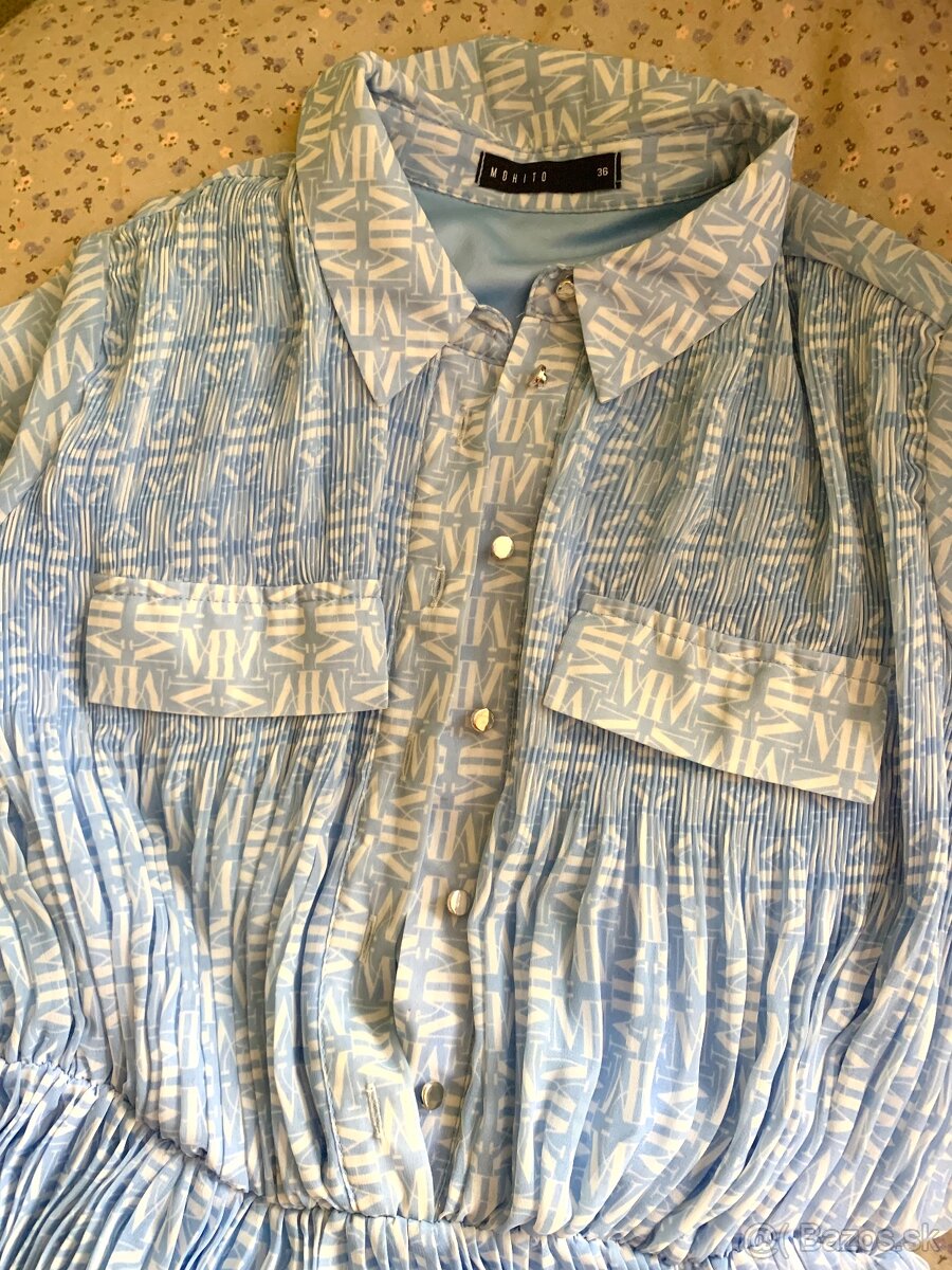 Elegantné plisované šaty Mohito 🤍💙 - 2