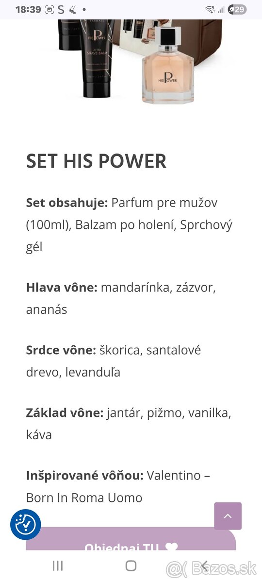 Pánsky set His power.V kozmetickej tasticke.farmasi.Viamocee - 2