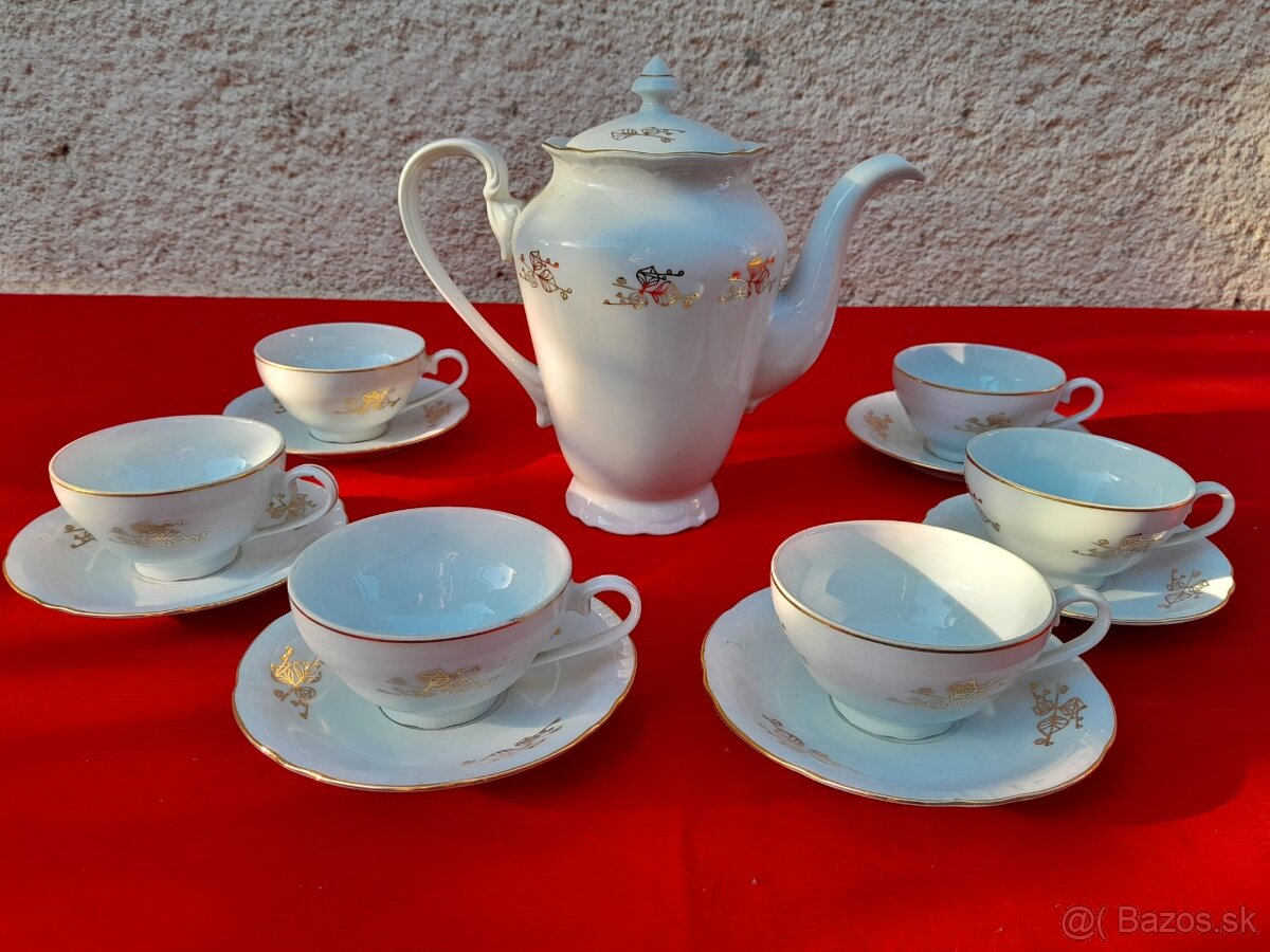 Kávová porcelánová súprava Olympia. - 2