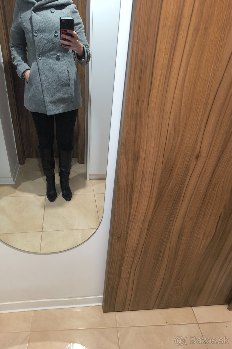 Prechodný kabát s opaskom - 2