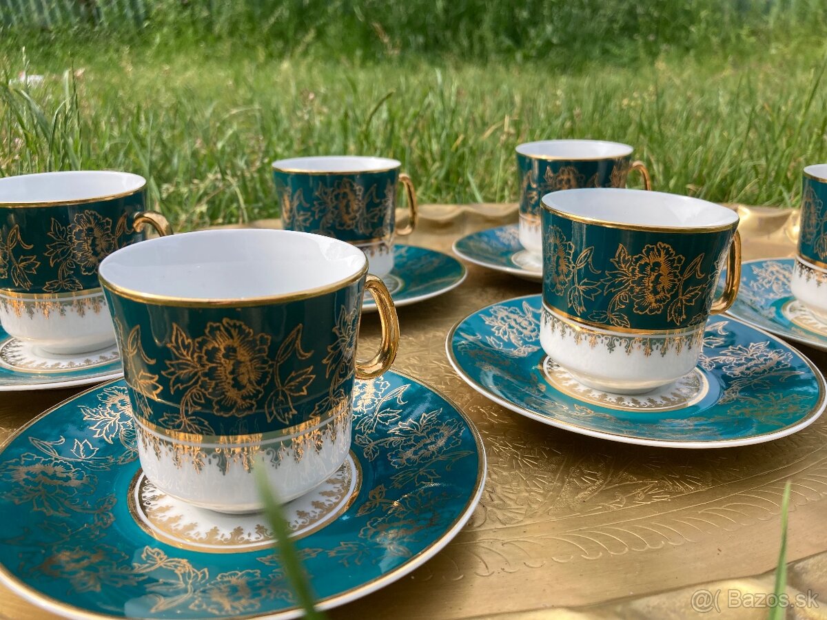 Karlovarský porcelán kompletná 12ks čajova súprava - 2