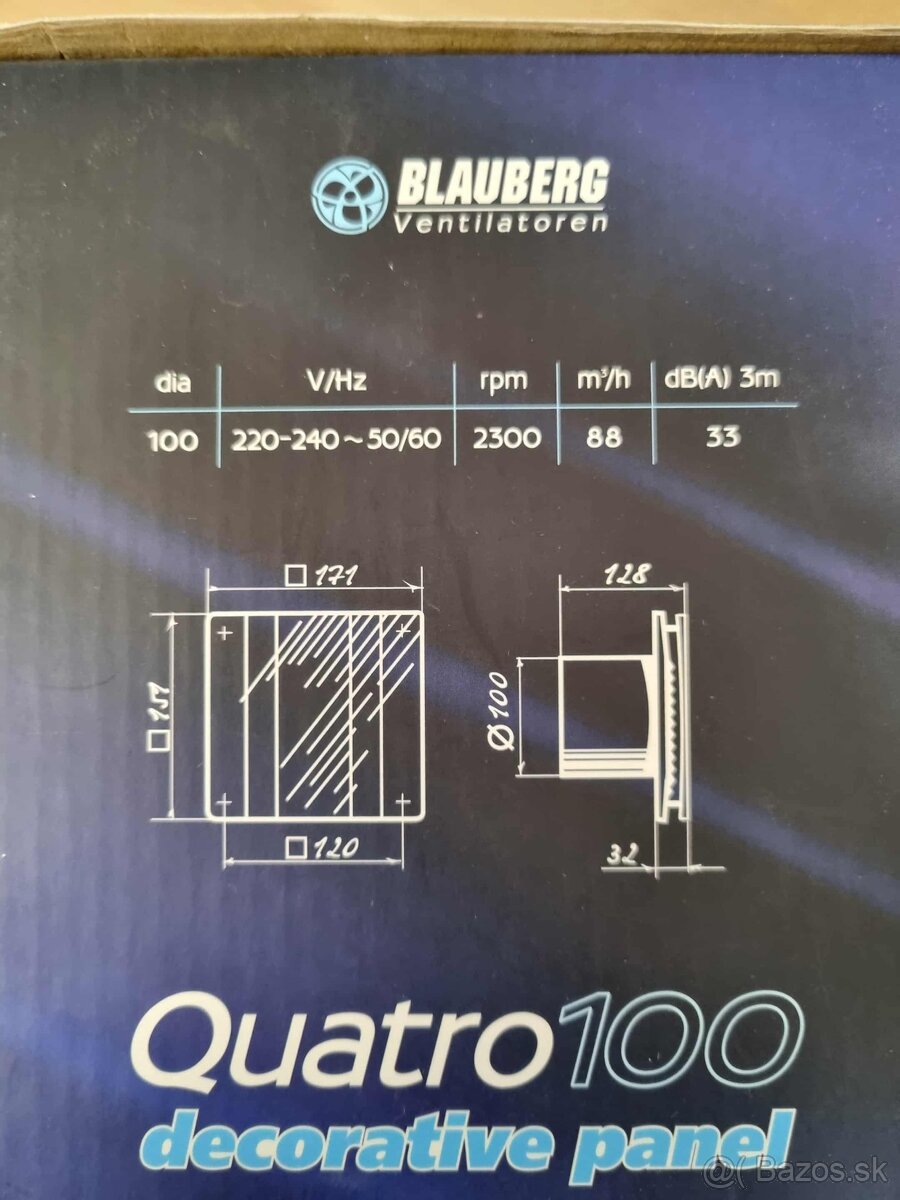 Stropný kúpeľňový ventilátor - 2