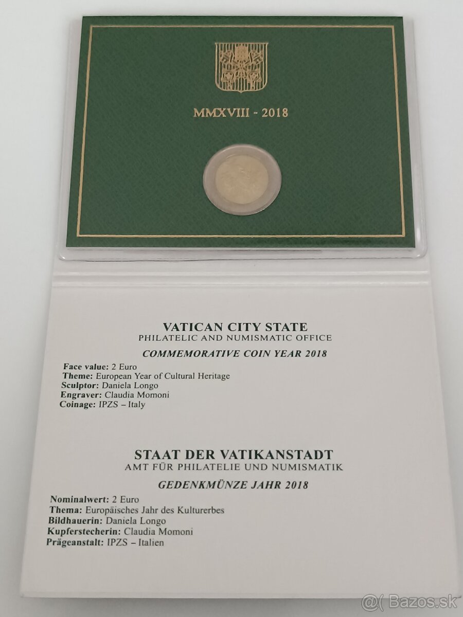 Vatikán 2018 Heritage , 2€ euro - 2