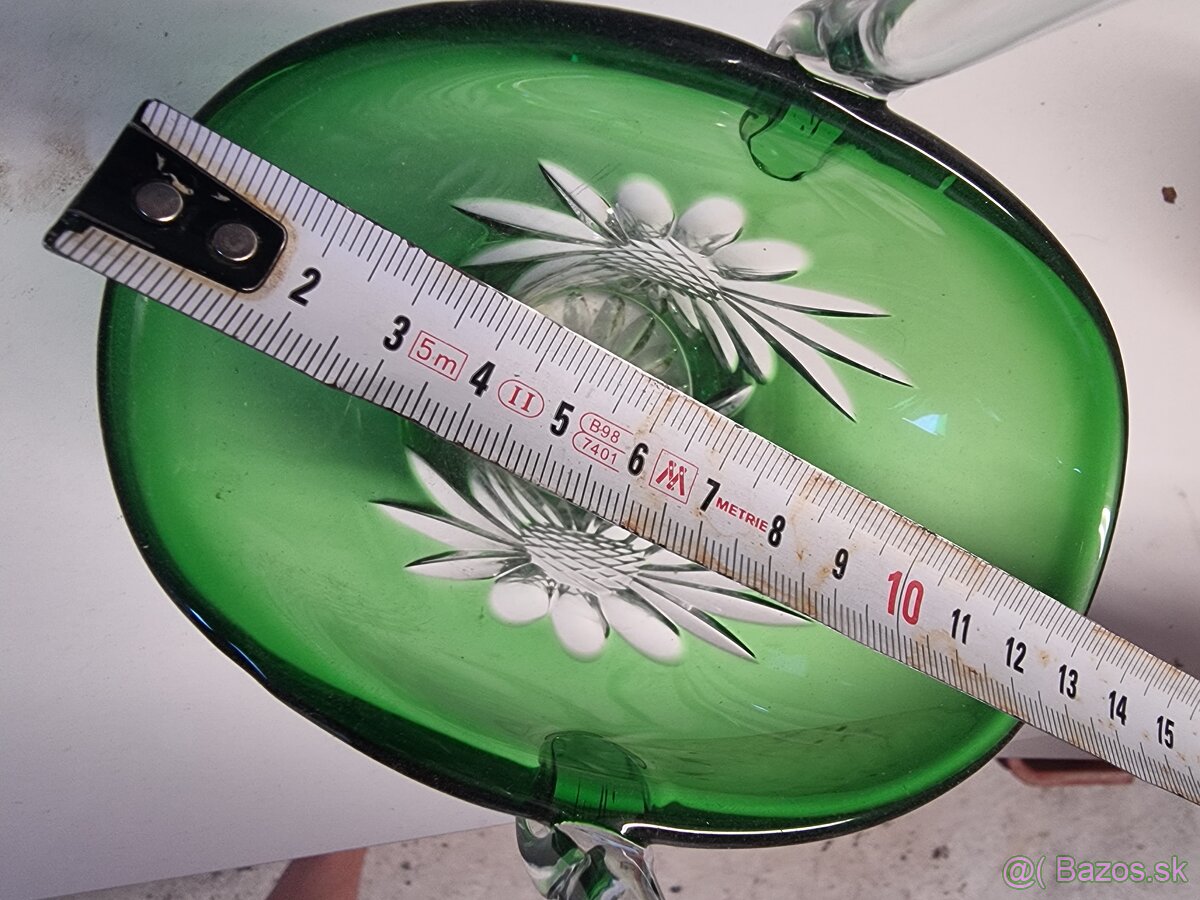 Modranská čútora+krištáľová labuť+košík - 2