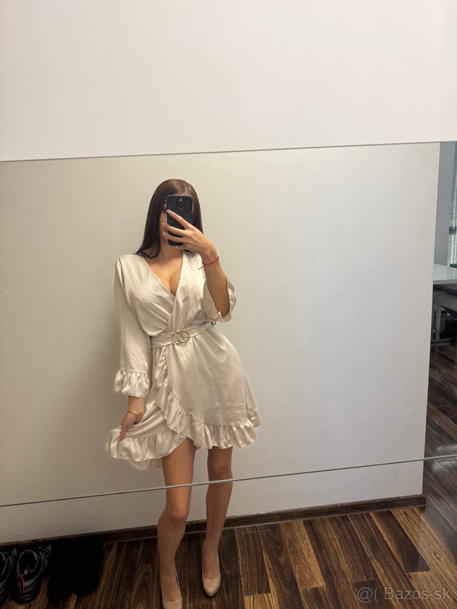 Krémové šaty - 2