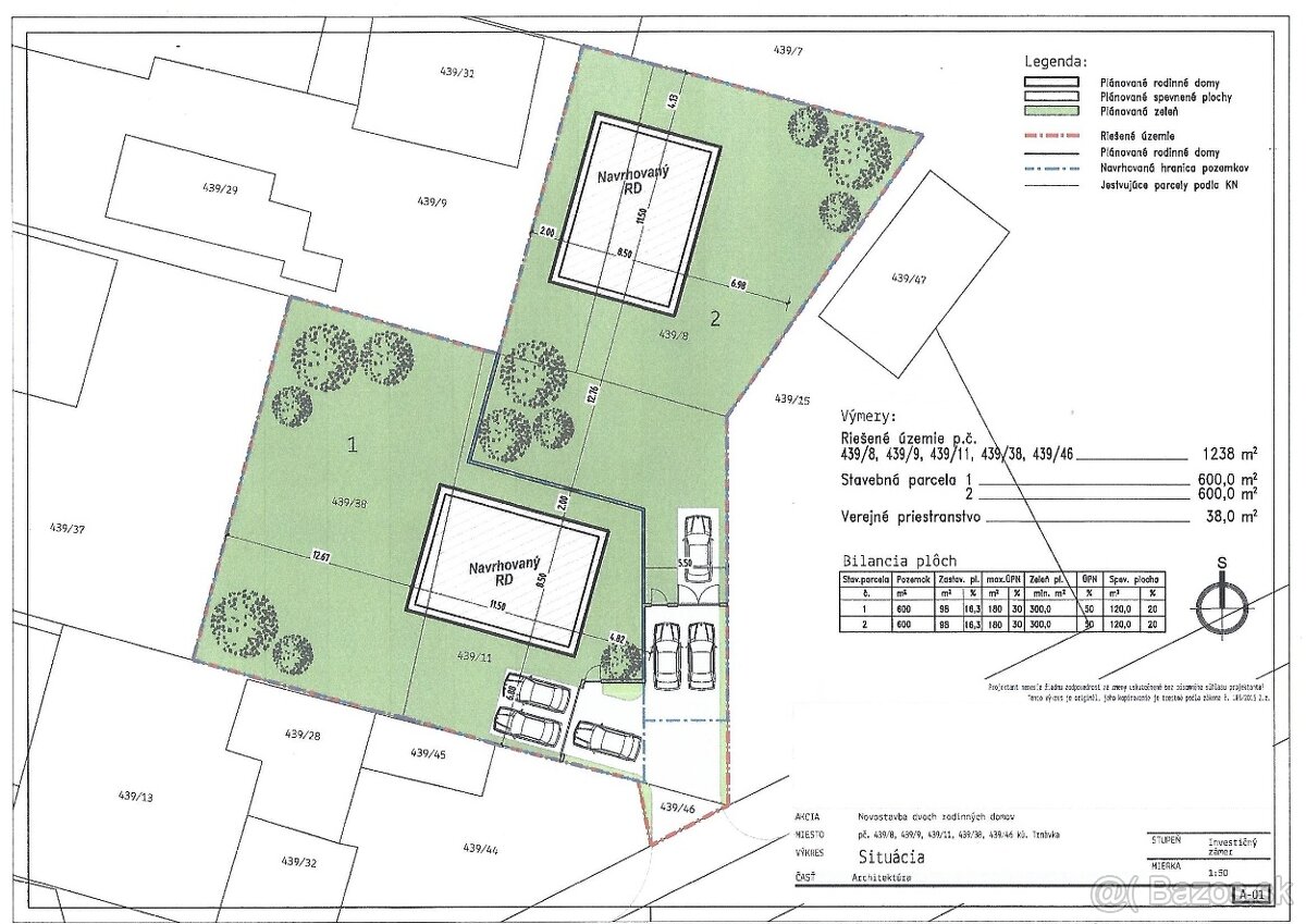 Stavebný pozemok v lokalite - Trnávka -DS (1238 m²) - 2