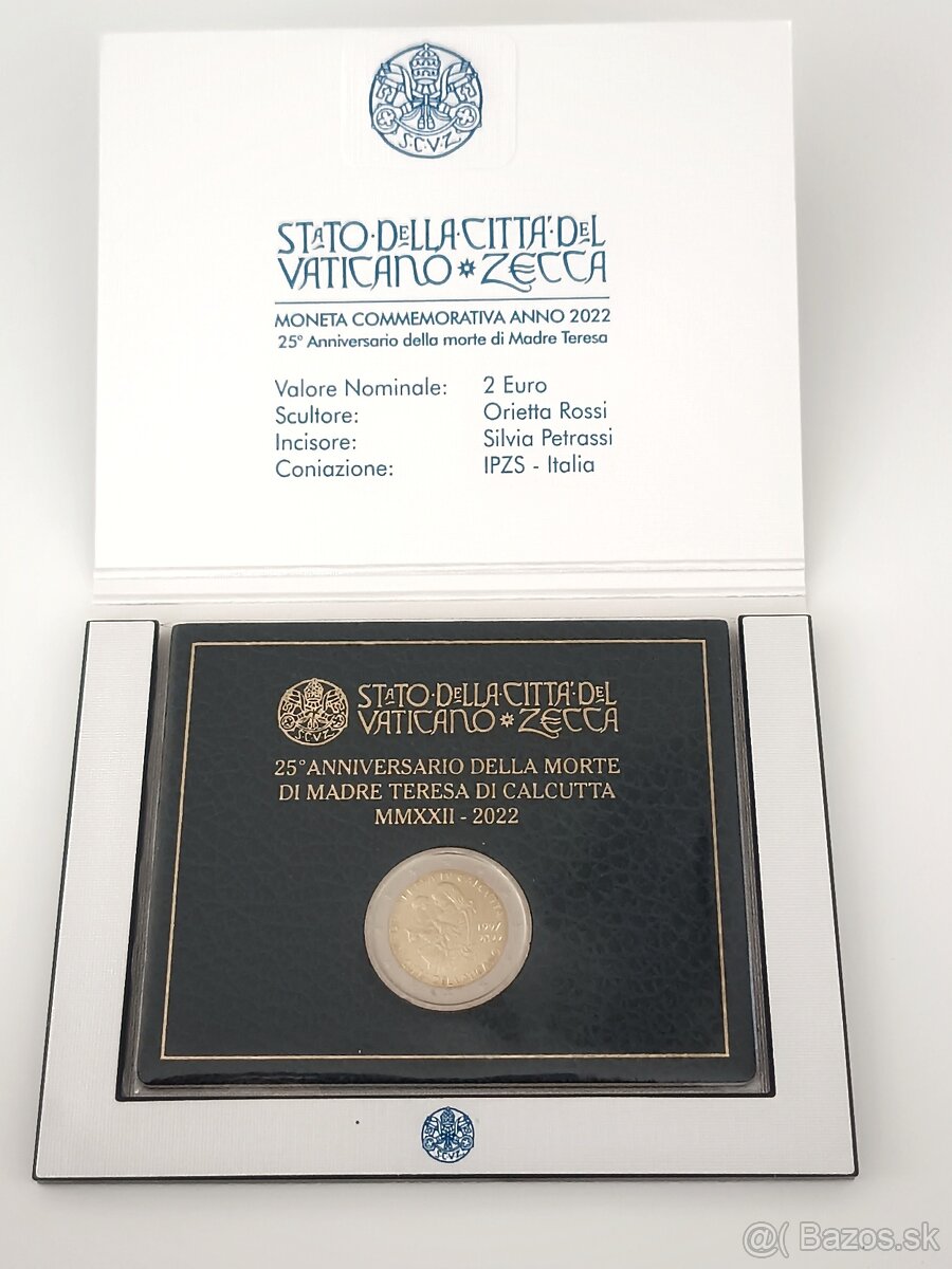 Vatikán 2022 Matka Tereza 2€ , euro - 2