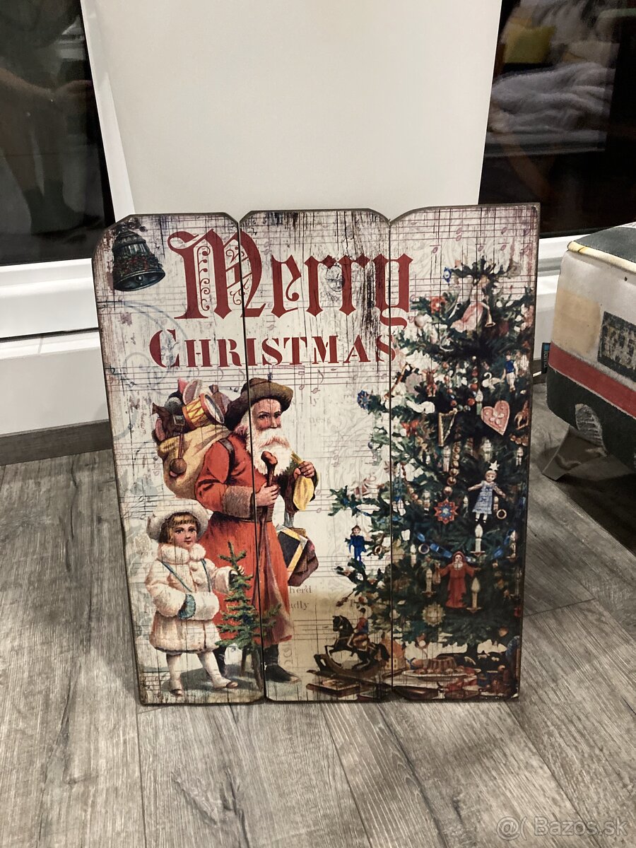 Vianočny drevený dekor - 2