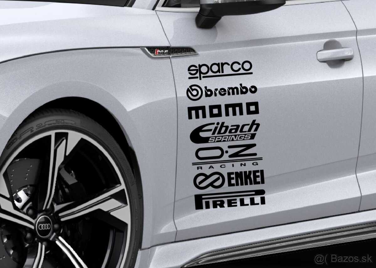 Rezané nálepky, polepy sponsoring v rôznych farbách farbach - 2