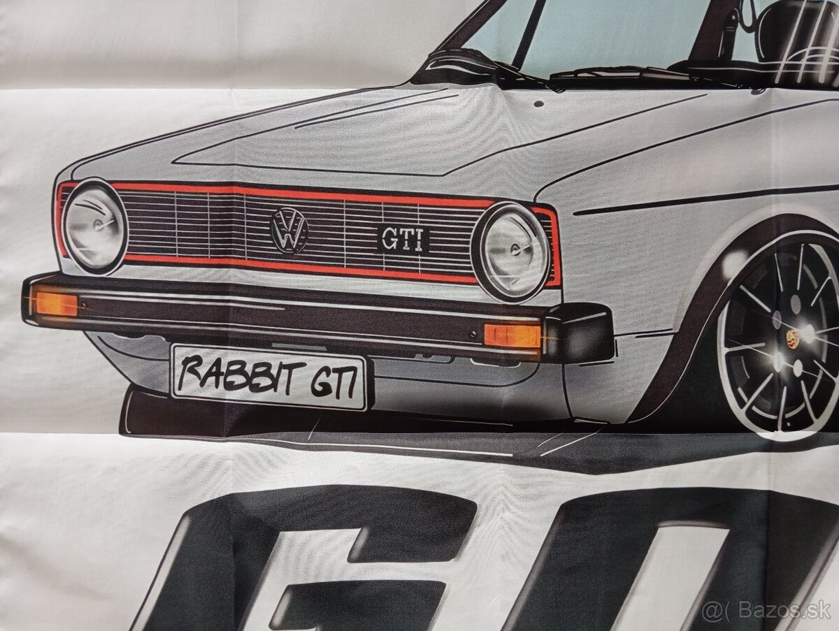Volkswagen Golf Rabbit GTI mk1 vlajka - 2