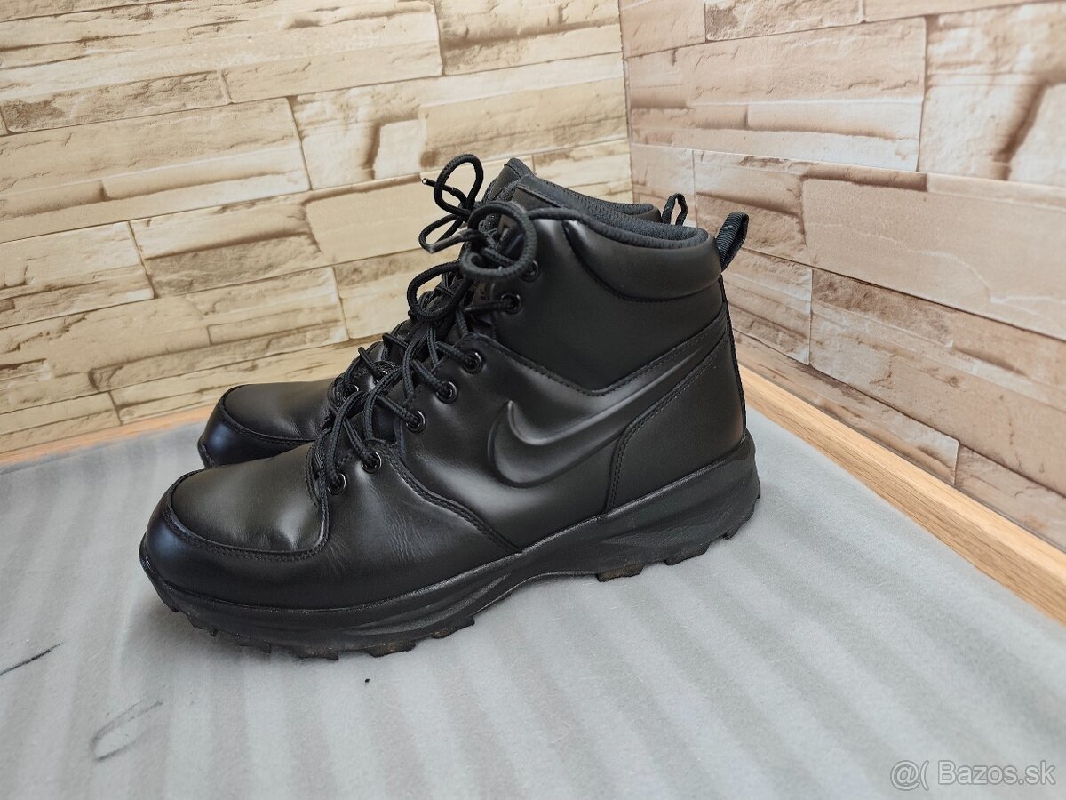 Nike 46 - pánske kožené čierne topánky - 2