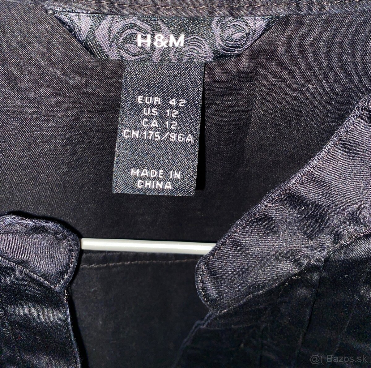 H&M cierne saty s vackami a opaskom velkost 42 (XL) - 2