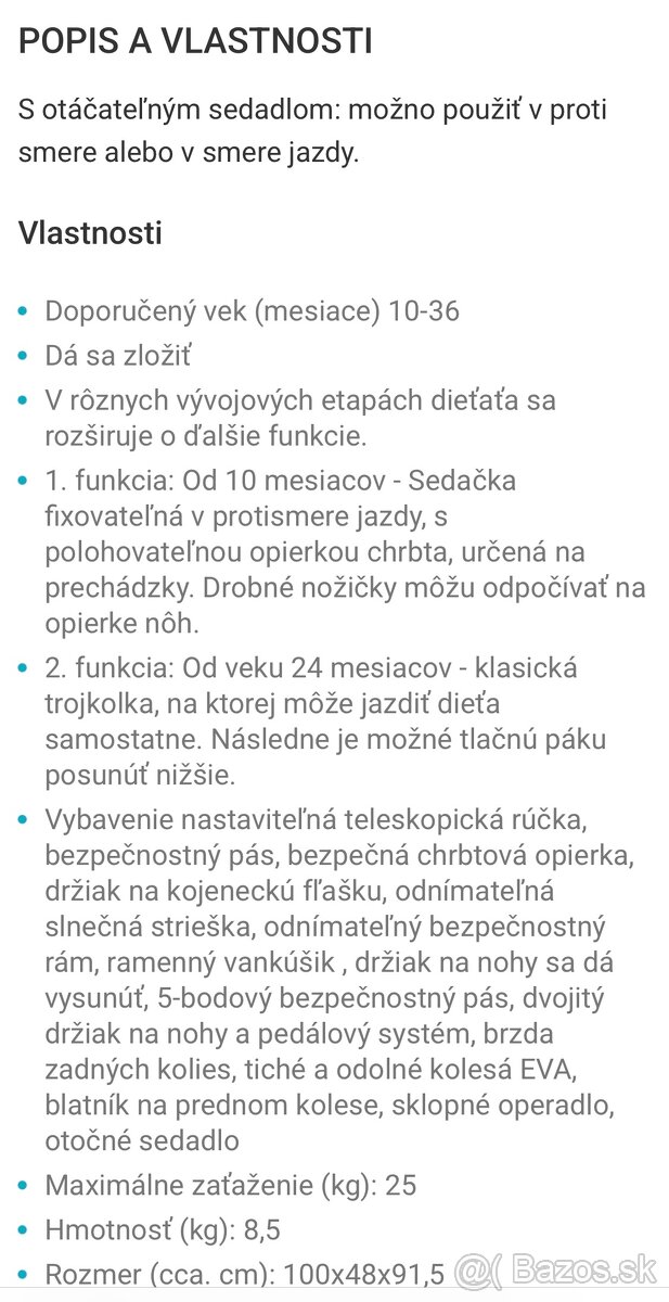 Multifunkčná trojkolka QPLAY - 2