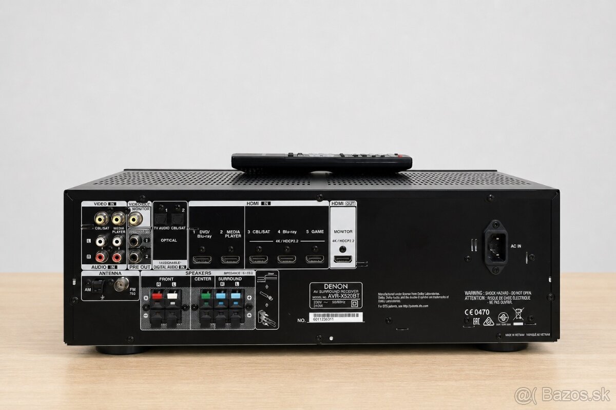 Denon AVR-X520BT / 5.2 / Bluetooth / 4K / Optika - 2