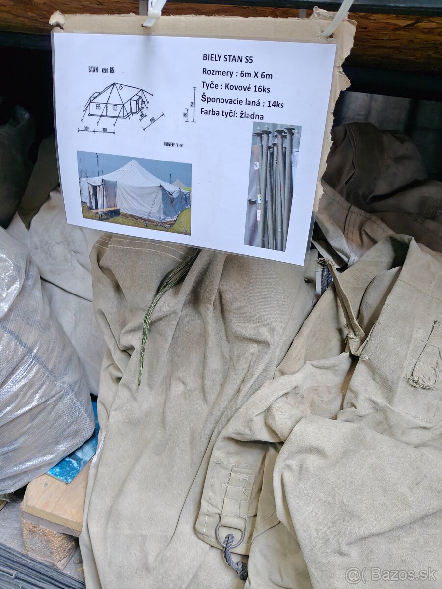 Vojenský stan vzor 65 – 6m x 6m - 2
