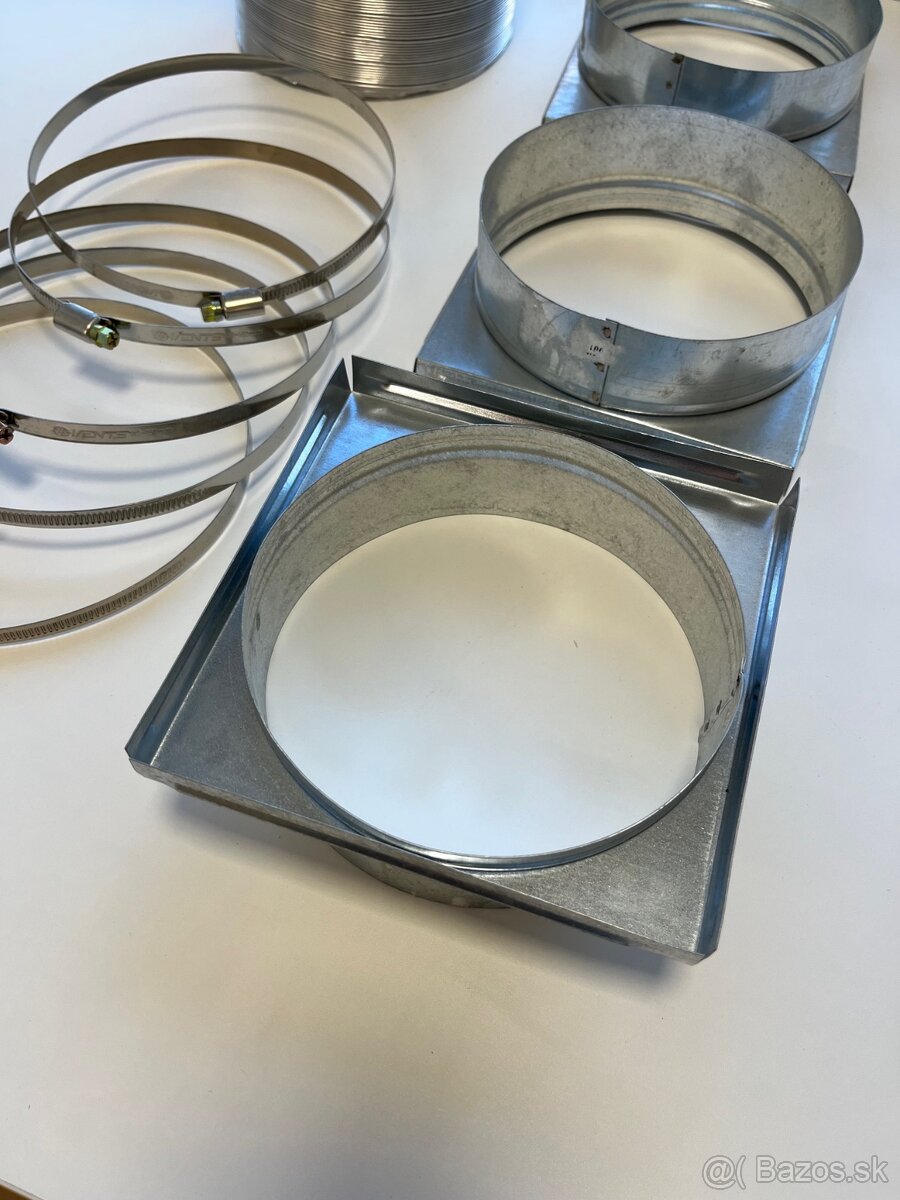 Vzduchotechnika na rozvod teplého vzduchu od krbu - 2