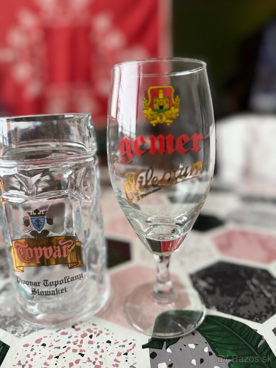 Predám poháre topvar a gemer - 2
