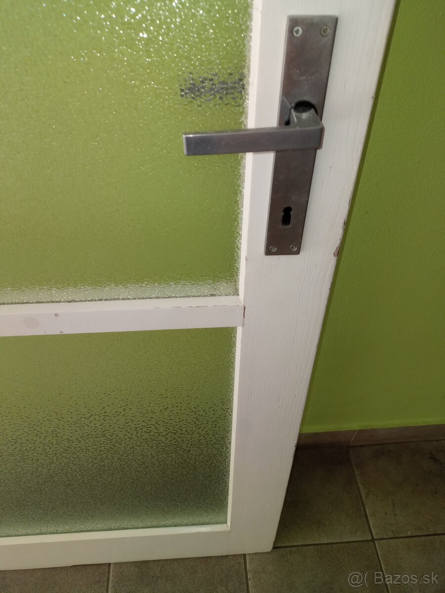 Presklene drevene dvere LAVE sirky 80cm zo stareho bytu - 2