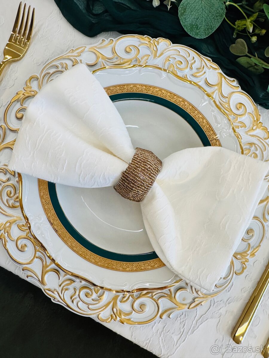 Nová pozlátená obedová súprava Thun pre 12 osôb-posielam - 2