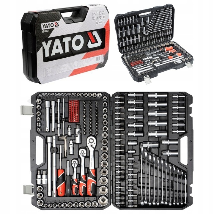 YATO YT-38841 Kufrik rucneho nar 1/4,3/8,1/2 216 akcia, nová - 2