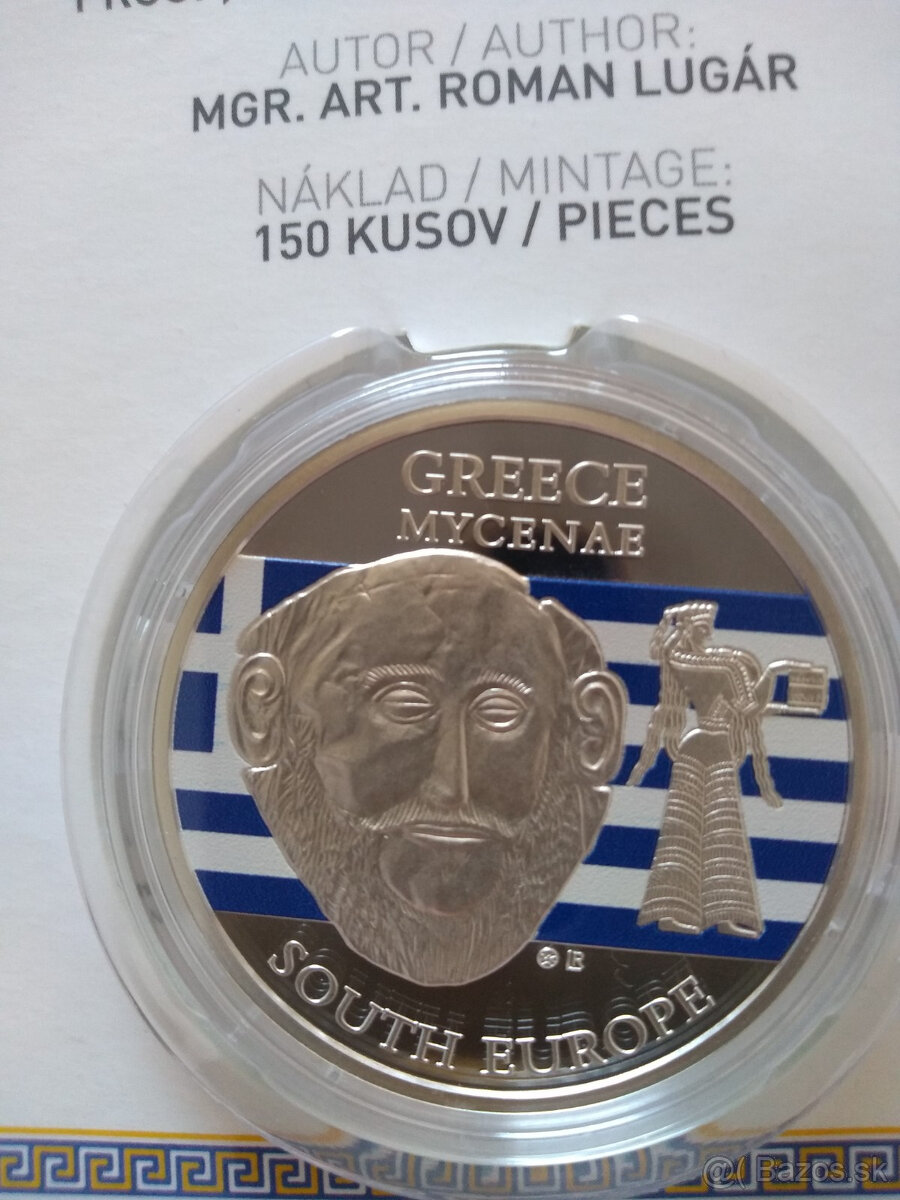 Predám: Strieborná minca 20 Francs CFA Rituálne masky Grécko - 2