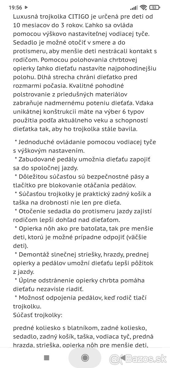 Trojkolka citygo - 2