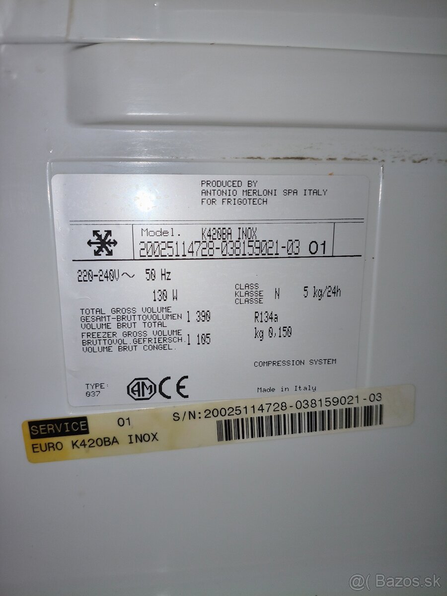 Chladnička s mrazničkou Eurotech - 2