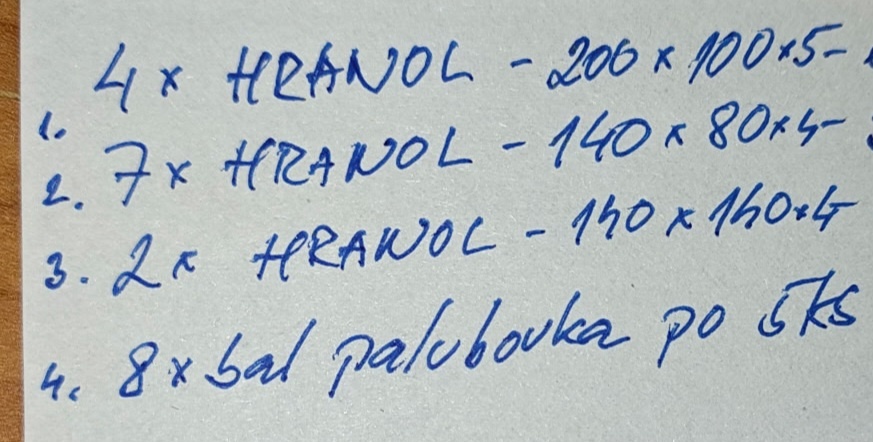 PREDAM KVALITNE HRANOLY, PALUBOVKU - 2