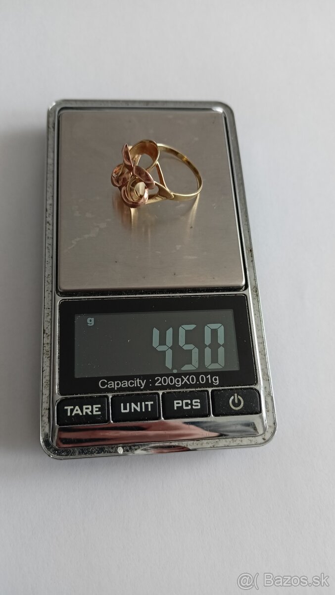 Zlatý prsteň – 14k – 4,50 g - 2