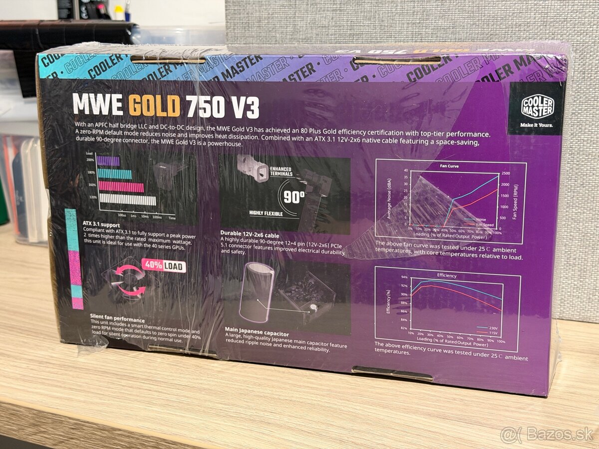 Zdroj Cooler Master MWE GOLD 750W V3 - 2