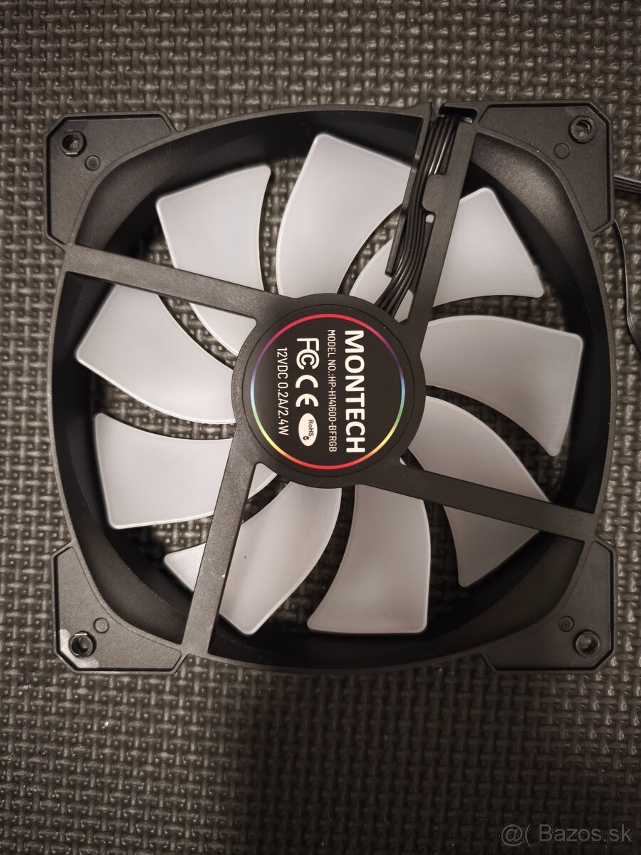 3x 140mm ventilátory Montech HP140 ARGB PWM Black - 2