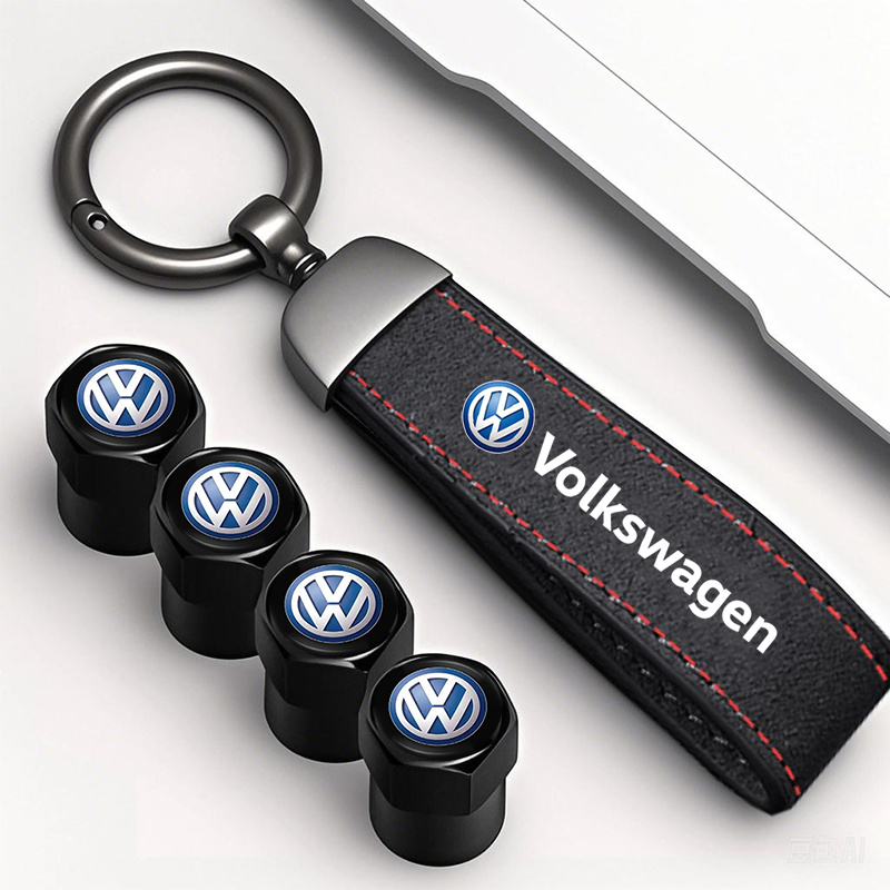 kožená klúčenka + čiapočky volkswagen - 2