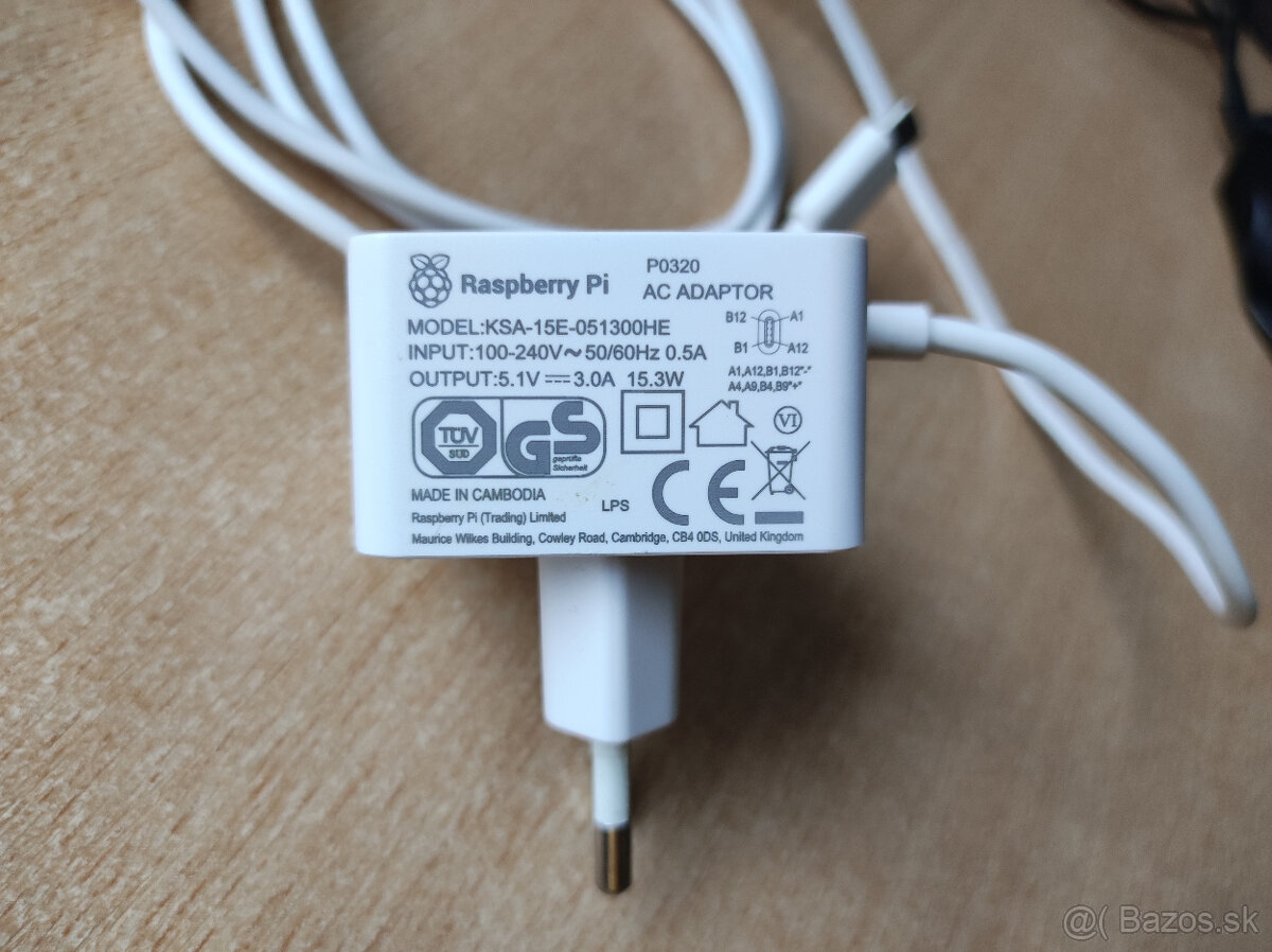 Originál Raspberry Pi USB-C zdroj 5V/3A - 2