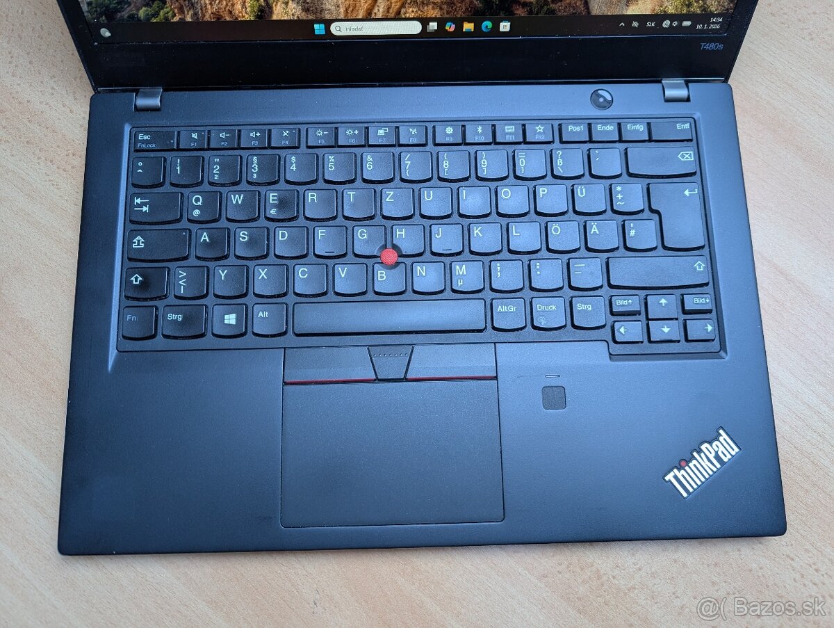 Notebook Lenovo ThinkPad T480s i7-8650U / dotykový - 2