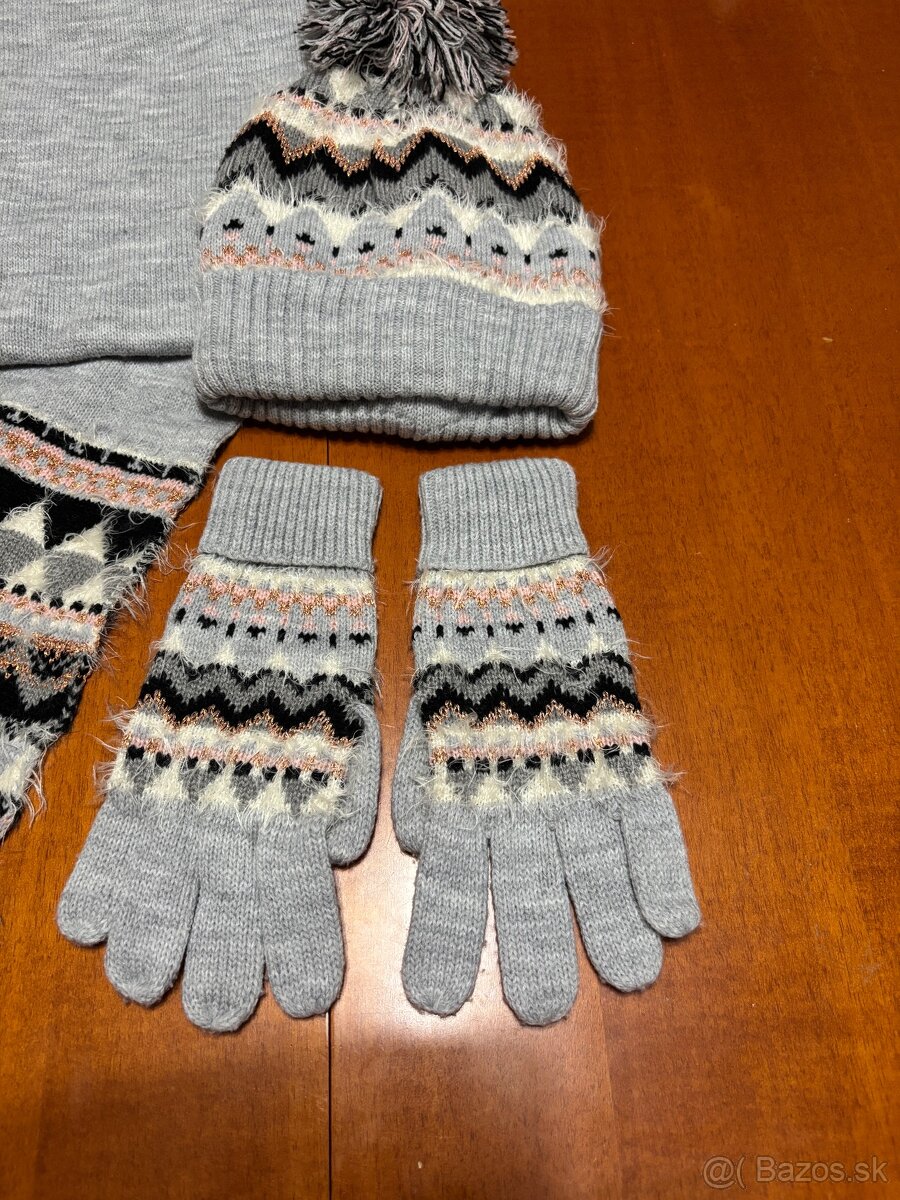 Čiapka, rukavice, šál súprava - 2