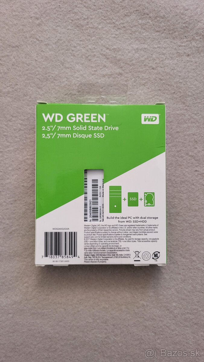SSD 240 GB WD GREEN nový - 2