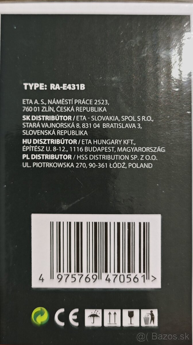 Rádioprijímač JVC RA-E431B čierny - 2