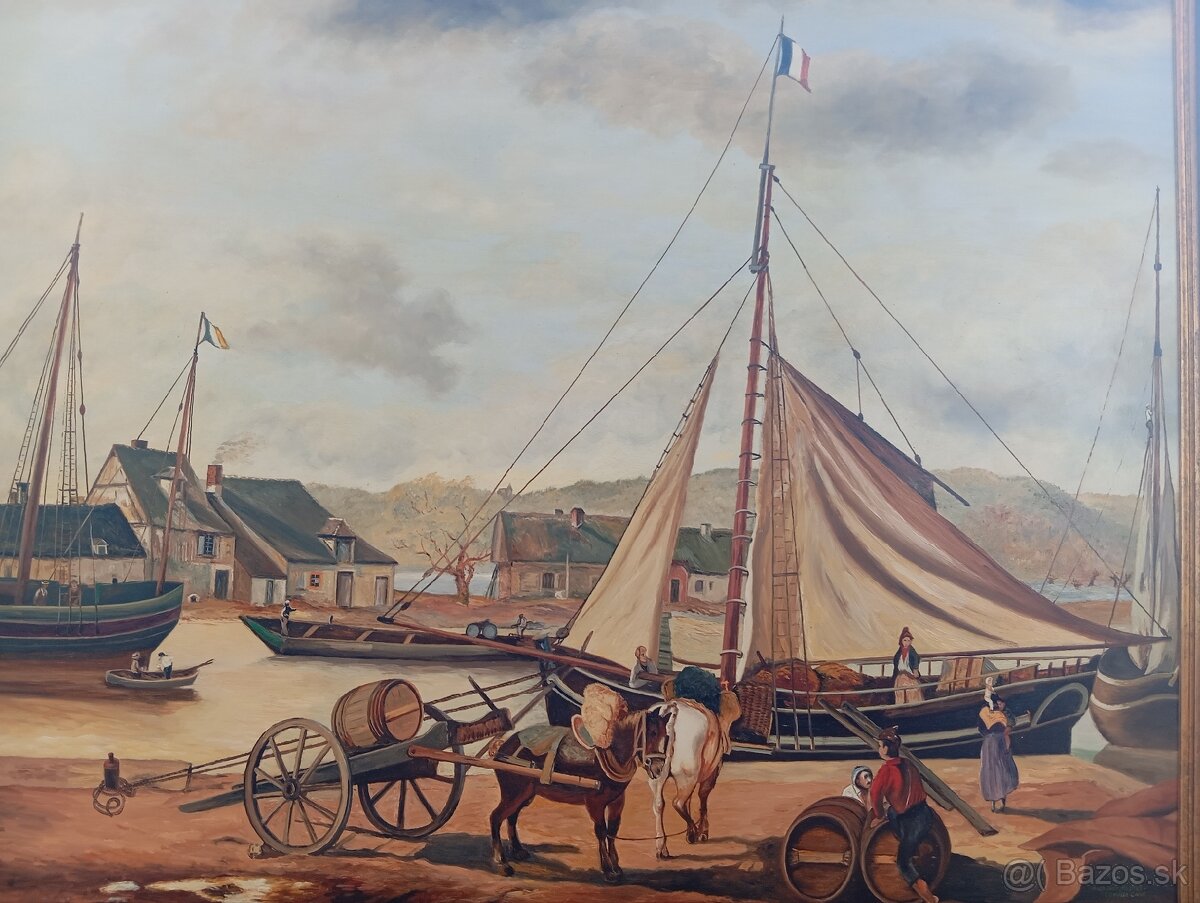 Prekrásny obrovský maľovaný obraz 120 x 84 cm - 2