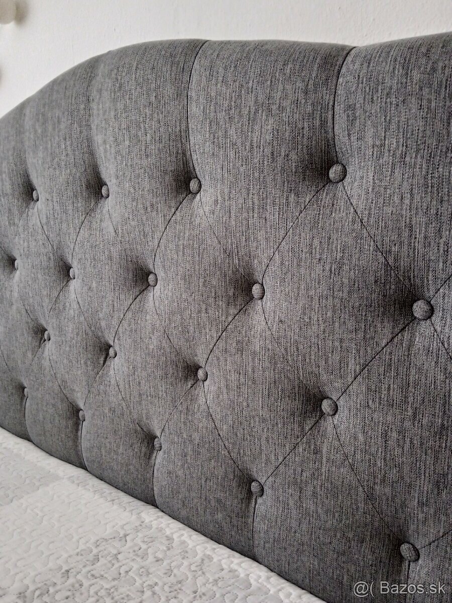 Manželská Posteľ signál Aspen 140x200 šedá - 2