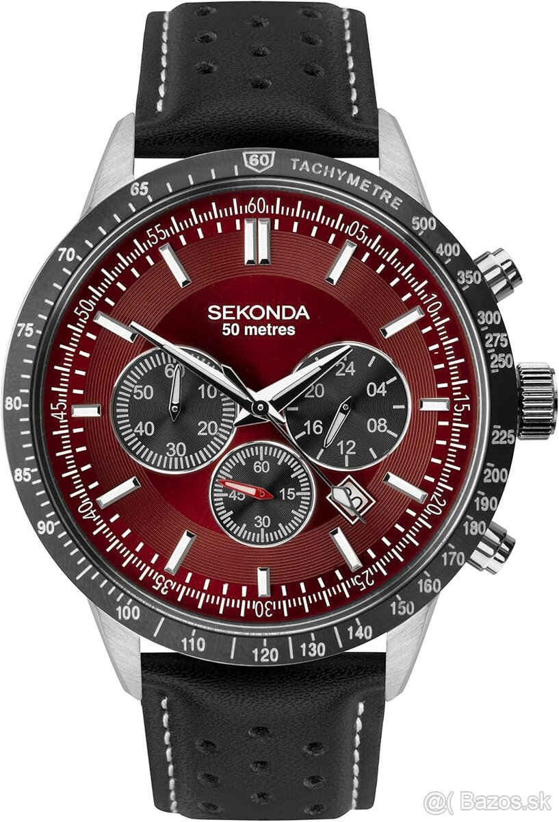 hodinky Sekonda maroon red - 2