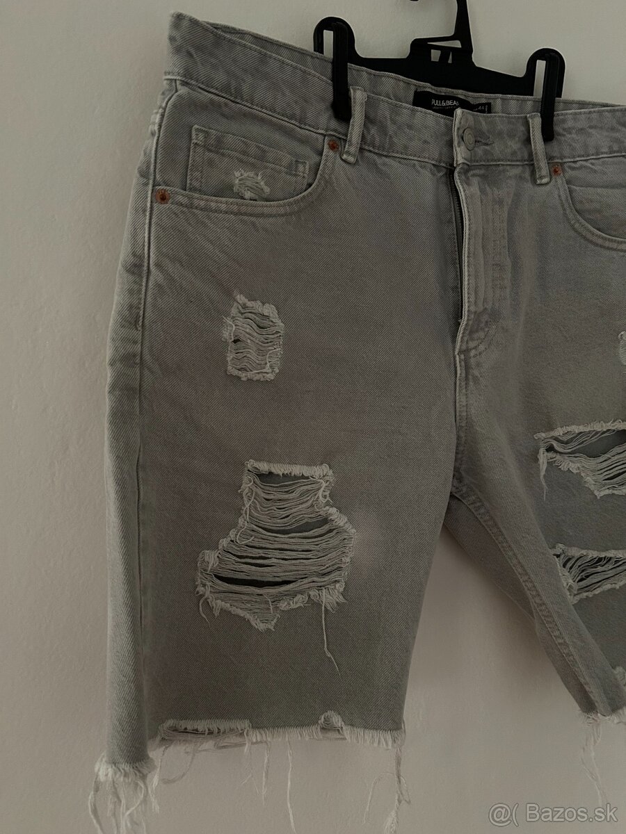 Rifľové pánske šortky (Pull&Bear) - 2