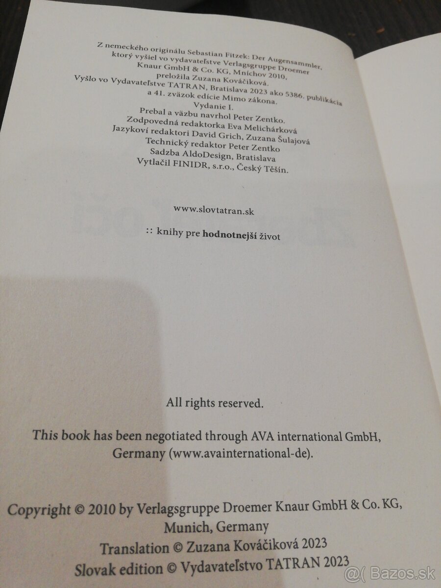 Sebastian Fitzek - Zberateľ očí - 2